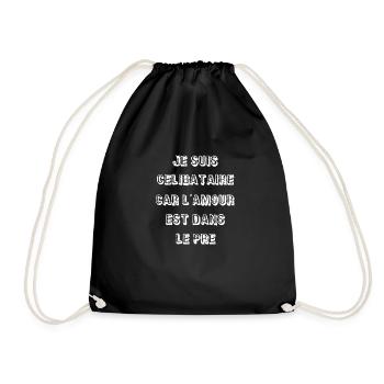 je suis célibataire car l'amour est dans le pré - Sac de sport léger - noir - Devant