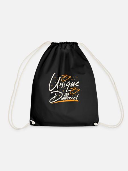 Be Unique Be Different - Turnbeutel - Schwarz