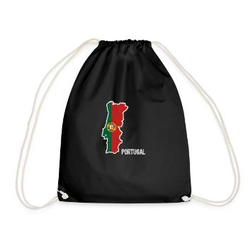 Portugal, drapeau, contour, souvenir - Sac de sport léger - noir - Devant