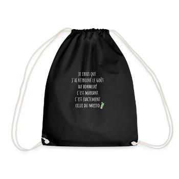 le gout du bonheur est le mojito - Sac de sport léger - noir - Devant