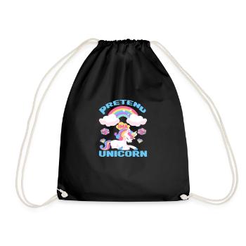 Pretend Im A Unicorn - Sac de sport léger - noir - Devant