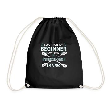 Scouting Is For Beginners Whitewater Kayaking - Turnbeutel - Schwarz - Vorne