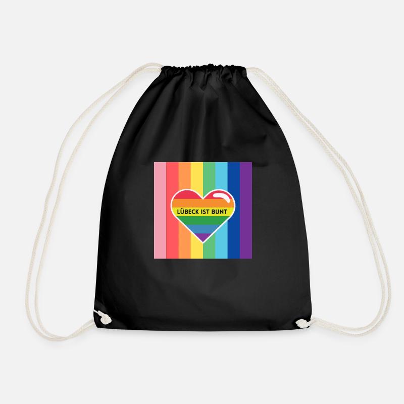 Lübeck ist Bunt - Turnbeutel - Schwarz