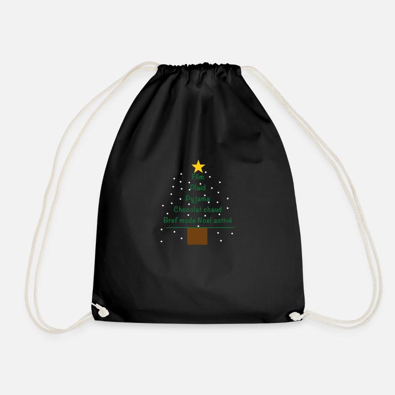 Noel christmas - Drawstring Bag - black