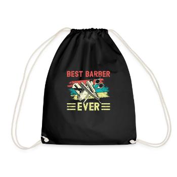 Barbershop Friseur Friseurin Barbier - Turnbeutel - Schwarz - Vorne