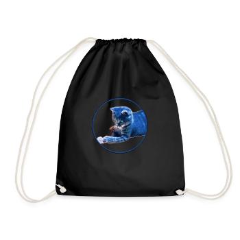 Playing kittens - Drawstring Bag - black - Front