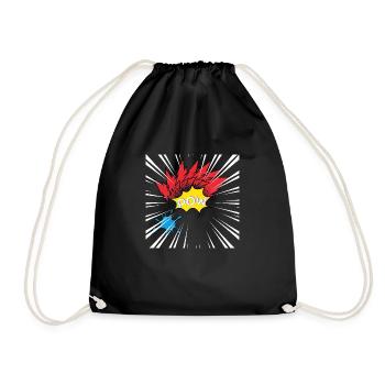 Pop Art Design - Turnbeutel - Schwarz - Vorne