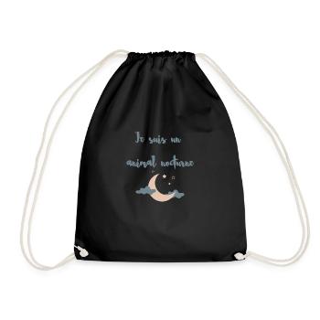 Je suis un animal nocturne - Sac de sport léger - noir - Devant
