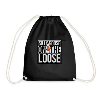 goose on the loose - Turnbeutel - Schwarz - Vorne