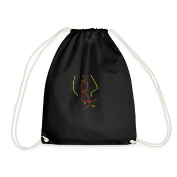 Art moderne sur t-shirt - Sac de sport léger - noir - Devant