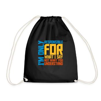 ce que je dis citation - Sac de sport léger - noir - Devant
