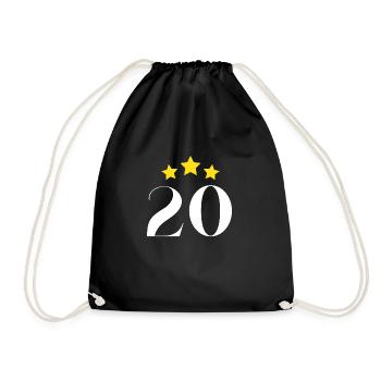 20th anniversary starred - Drawstring Bag - black - Front