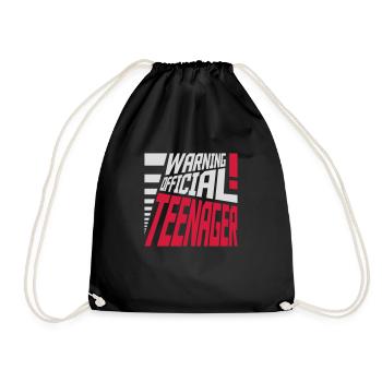avertissement citation officielle d’adolescent - Sac de sport léger - noir - Devant