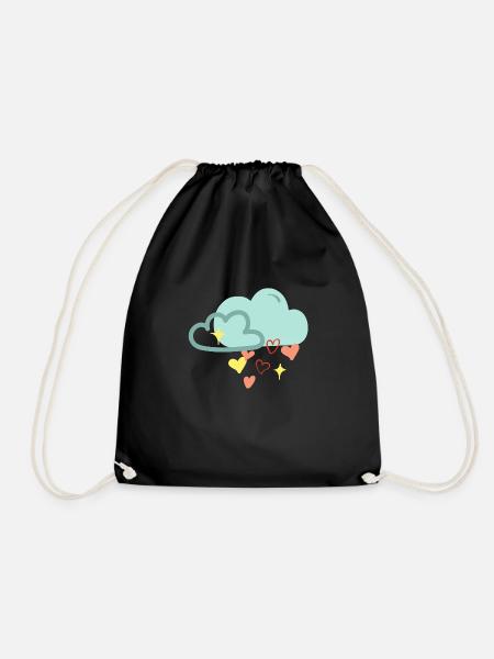 Regenwolke der Liebe - Turnbeutel - Schwarz