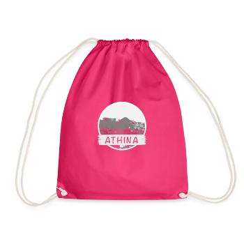 Athens City - Drawstring Bag - fuchsia - Front
