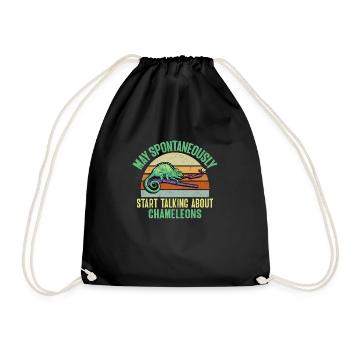 Herpétologiste des reptiles lézards caméléons - Sac de sport léger - noir - Devant
