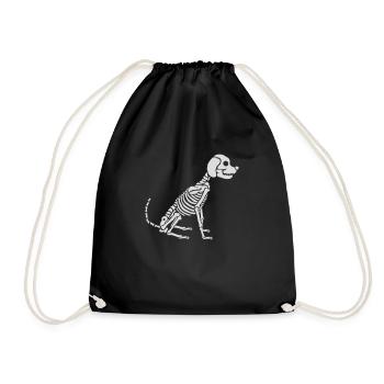Skeleton Dog Halloween Design - Sac de sport léger - noir - Devant