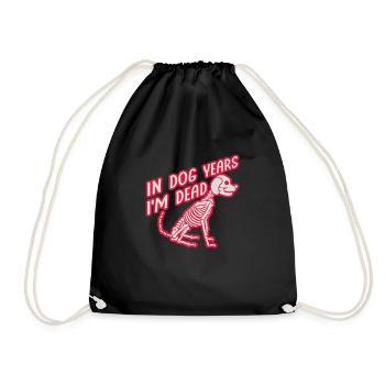 in dog years Dead - Drawstring Bag - black - Front
