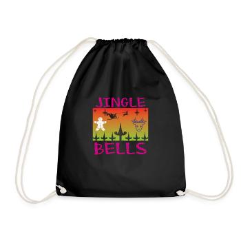 Jingle Bells - Turnbeutel - Schwarz - Vorne