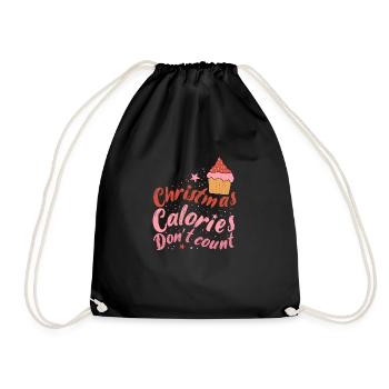 Les calories de Noël ne comptent pas - Sac de sport léger - noir - Devant