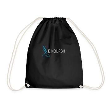 Edinburgh in blau - Turnbeutel - Schwarz - Vorne