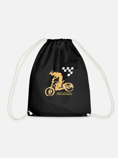 Motocross - Turnbeutel - Schwarz