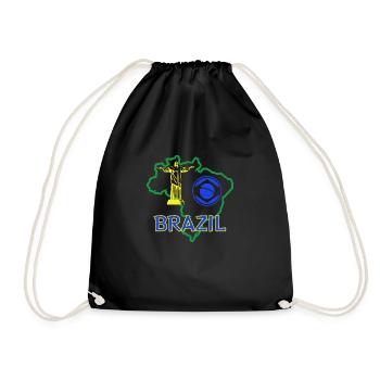brazil - Drawstring Bag - black - Front