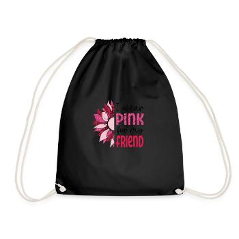 Save the Boobies friend - Drawstring Bag - black - Front