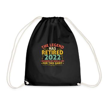 The Legend Retires 2022 Lustiges T-Shirt - Turnbeutel - Schwarz - Vorne