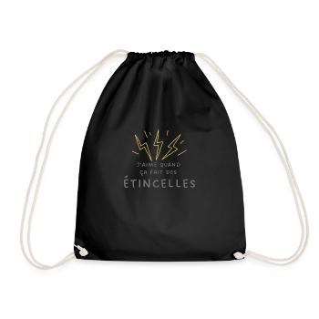 Ça fait des étincelles | Joli Cadeau de Noël - Sac de sport léger - noir - Devant