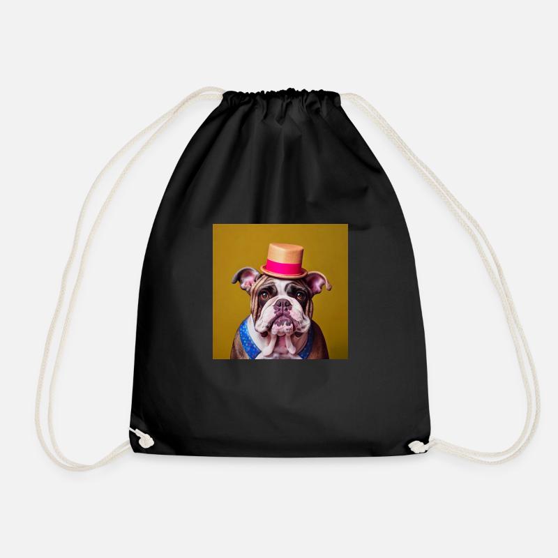 Britpop Bulldogge - Turnbeutel - Schwarz