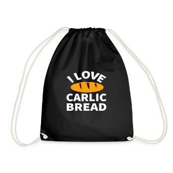 Garlic bread - Drawstring Bag - black - Front