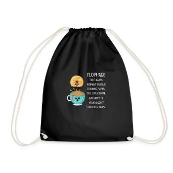 Floppage - Drawstring Bag - black - Front