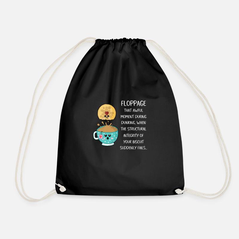 Floppage - Drawstring Bag - black