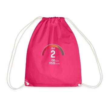 Anniversaire 2 ans Compteur - Sac de sport léger - fuchsia - Devant
