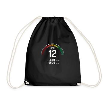 Anniversaire 12 ans Compteur - Sac de sport léger - noir - Devant
