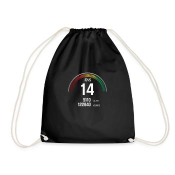Anniversaire 14 ans Compteur - Sac de sport léger - noir - Devant