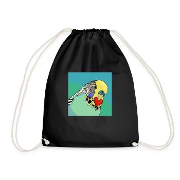 Perruche au cœur d’amour - Sac de sport léger - noir - Devant