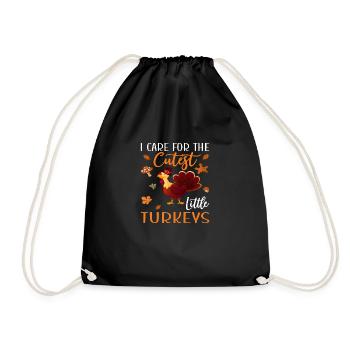 Je m’occupe des petites dindes les plus mignonnes - Sac de sport léger - noir - Devant