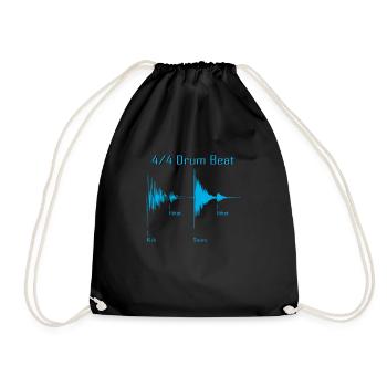 Drumbeat waveform - Turnbeutel - Schwarz - Vorne