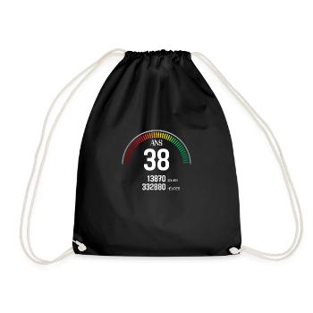 Anniversaire 38 ans Compteur - Sac de sport léger - noir - Devant