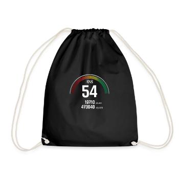 Anniversaire 54 ans Compteur - Sac de sport léger - noir - Devant