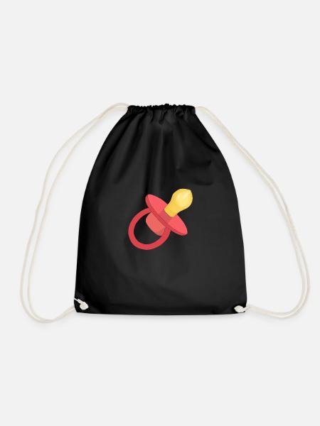 Roter Schnuller - Baby-Schnuller - Schnuller - Turnbeutel - Schwarz