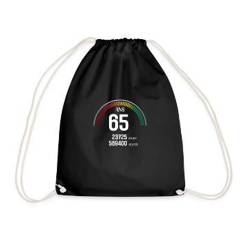 Anniversaire 65 ans Compteur - Sac de sport léger - noir - Devant