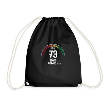 Anniversaire 73 ans Compteur - Sac de sport léger - noir - Devant
