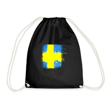 Schweden Schweden Wikinger Norden Skandinavien Mittsommer - Turnbeutel - Schwarz - Vorne