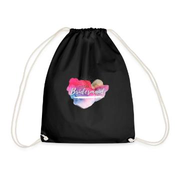 Bridesmaid color mix - Drawstring Bag - black - Front