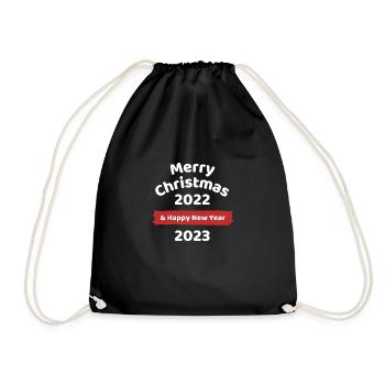 Joyeux Noël 2022 et bonne année 2023 - Sac de sport léger - noir - Devant