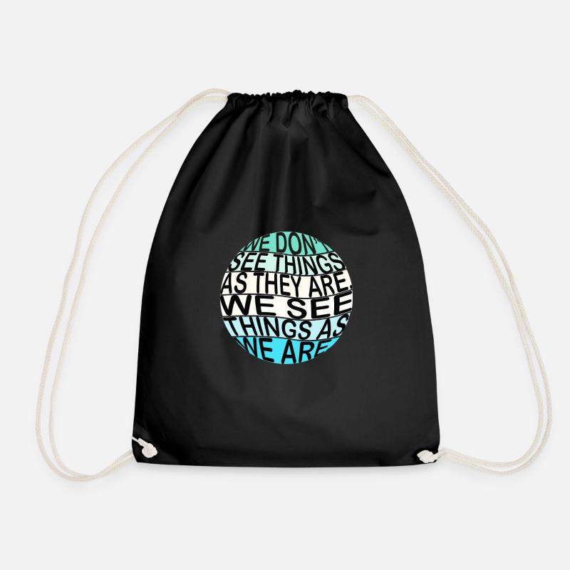 we see2 - Drawstring Bag - black