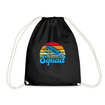 Team Rower Rower Rowing Gift - Drawstring Bag - black - Front